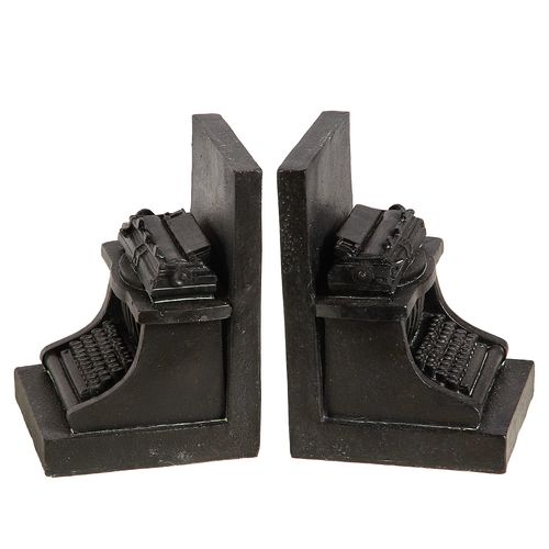 Schreibmaschine-Buchstützen 16cm Buchhalter