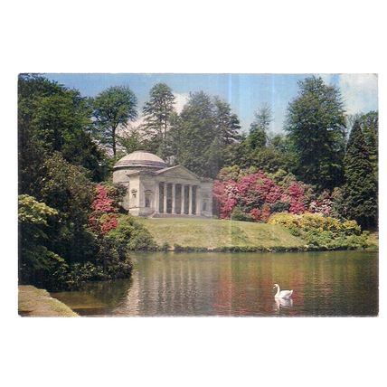 STOURHEAD, WILTSHIRE. used vintage postcard by J. Arthur Dixon WILTS 947. 1971 =