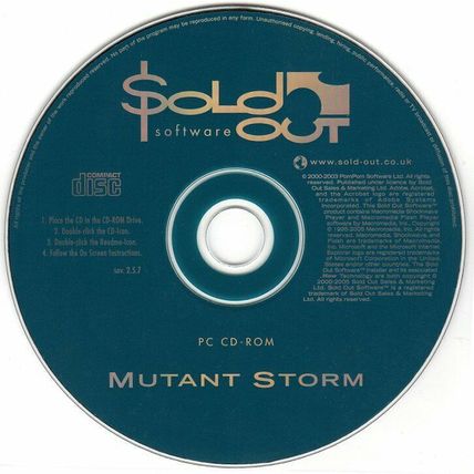 MUTANT STORM (PC-CD, 2003) for Windows 95/98/Me/XP - NEW CD in SLEEVE