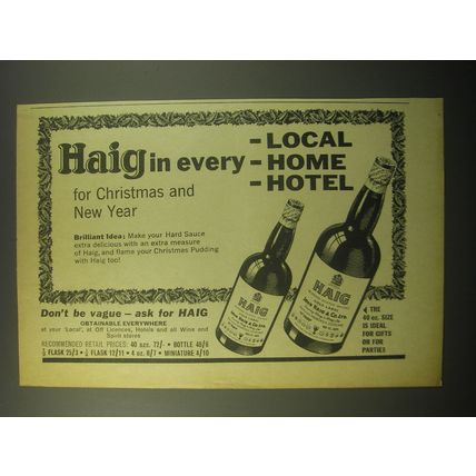 1965 Haig Scotch Advertisement - Haig in every - local -home -hotel