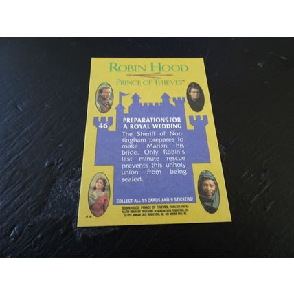 1991 Topps Robin Hood Prince of Thieves Card # 46 Preparations For Royal Wedding
