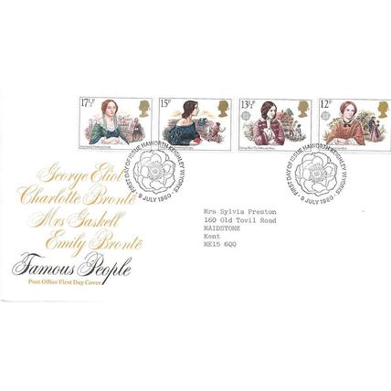 1980 Famous People Illustrated FDC HAWORTH Cancels .