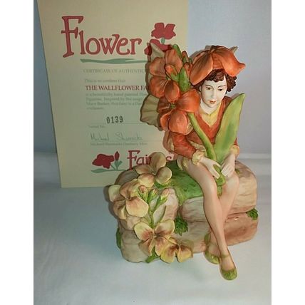 DANBURY MINT,CICELY MARY BARKER, FLOWER FAIRIES, WALLFLOWER FAIRY, 1988. Mint.