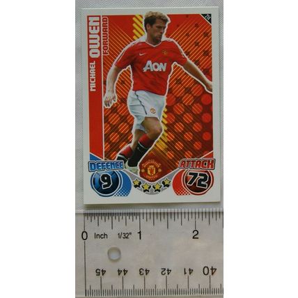 2010/11 Topps Match Attax Trading Card 214 Michael Owen, Manchester United