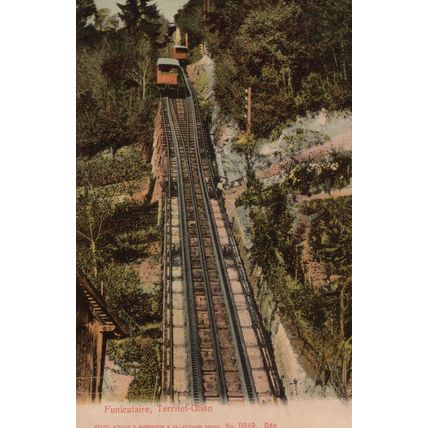 Funiculaire Territet-Glion Railway Switzerland Postcard