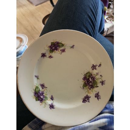 Floral Design Side Plate Unmarked