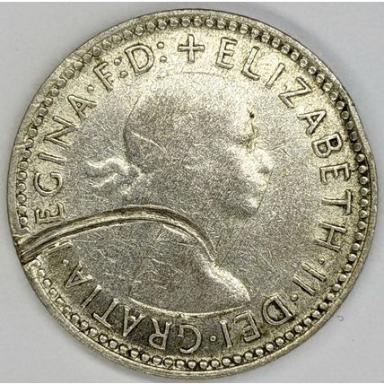 AUSTRALIA 1961 Sixpence 50% Silver (A)