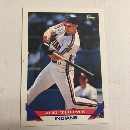 1993 Topps Cleveland Indians HOF Jim Thome MLB Trading Card