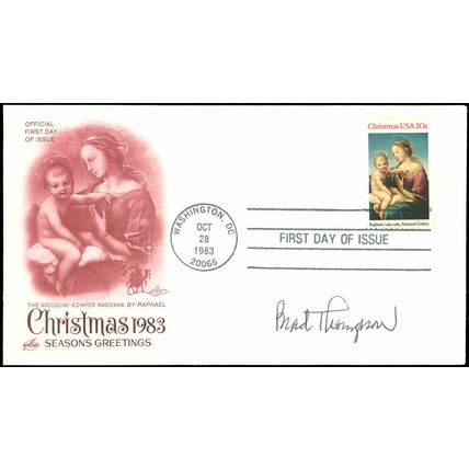 10/28/83 WASH DC Cds, Stamp Designer BRAD THOMPSON Signed Cover, SC #2063 FDC!