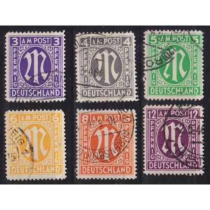 GERMANY Alliiert AmBri [1945] MiNr 0010-15 ( O/used ) [01]
