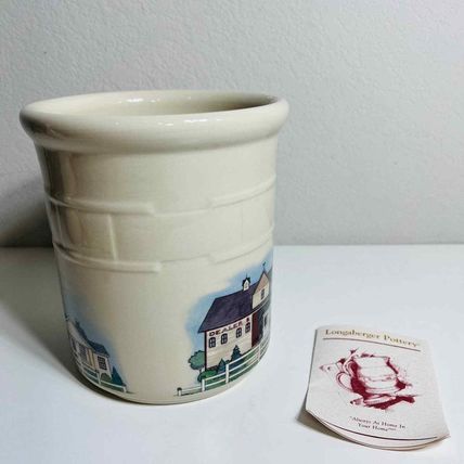 Longaberger Crock Canister Pottery Homestead 2-quart Ceramic Kitchen Storage