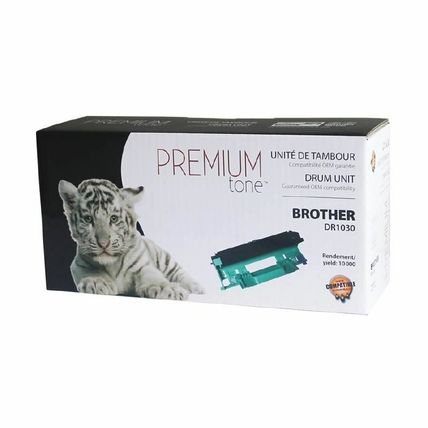 Compatible with Brother DR1030 Drum Compatible Premium Tone 10K - Black