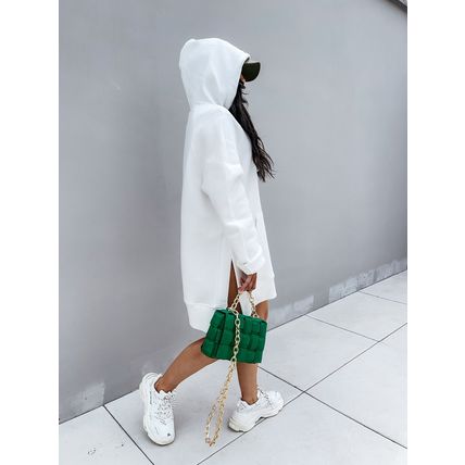 Long Sleeve Solid Color Pullover Hooded Drawstring Sweatshirt Women's