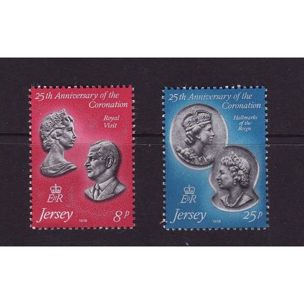 1978 Jersey, Coronation, NH Mint Set of Stamps SG 195-6