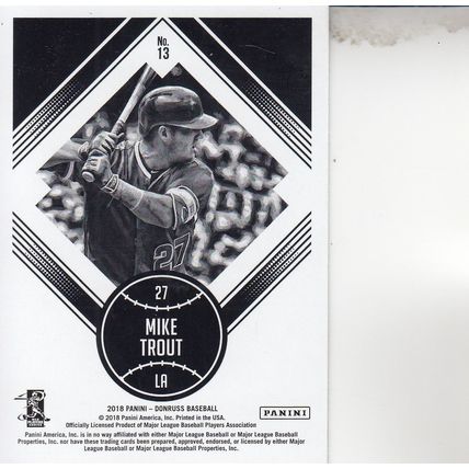 MIKE TROUT DIAMOND KINGS 2018 AUTOGRAPHED LOS ANGELES ANGELS ALL-STAR OUTFIELDER