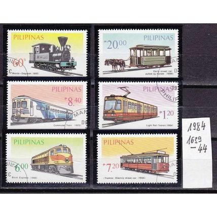 PHILIPPINEN PHILIPPINES [1984] MiNr 1639-44 ( O/used ) Eisenbahn