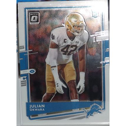 2020 Donruss Optic JULIAN OKWARA (Detroit Lions) Rookie Card #144