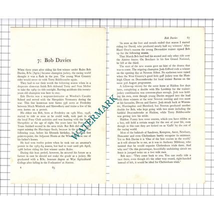 Bob Davies Jockey - 1970s Article