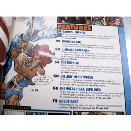 WIZARD COMIC MAGAZINE #138 G-FORCE THUNDERCATS MARCH 2003