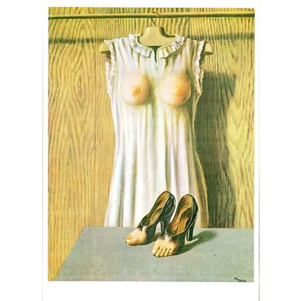 Magritte Philosophy In The Boudoir Risque Painting Postcard