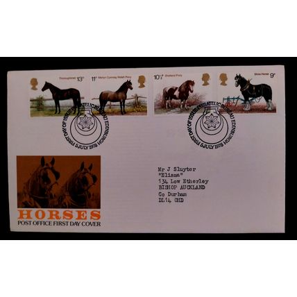 GB 1978 Horses FDC Philatelic Bureau pm