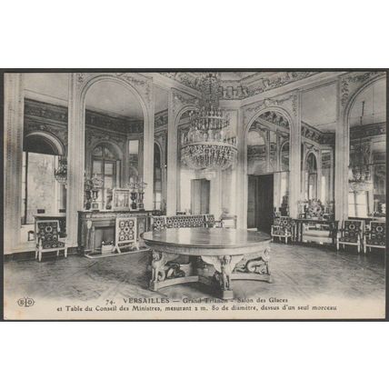 Salon des Glaces, Grand Trianon, Versailles, c.1910 - Le Deley CPA ELD74