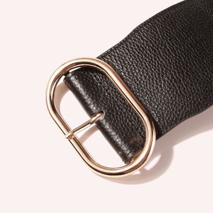 Real Leather Waist Elastic Belt Cloth Gold Pin Buckle Wide Waistband Women Belt