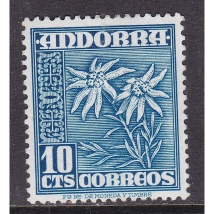 Andorra Spain 1953 Edelweiss 10c Mint Hung SG 43 VGC