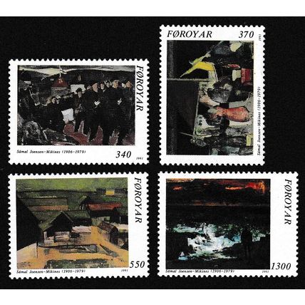 Faroe Is. Samal Joensen-Mikines painter 4v 1991 MNH SG#216-219 Sc#228-231