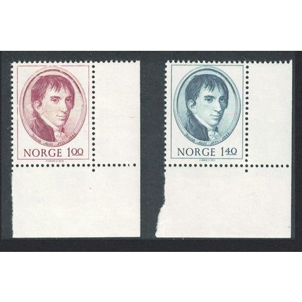 Norway Birth Centenary of Jacob Aall industrialist 2v SE Corners 1973 MNH
