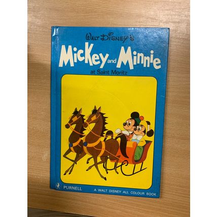 1969 WALT DISNEY "MICKEY & MINNIE AT SAINT MORITZ" VINTAGE UK HARDBACK BOOK (LL)