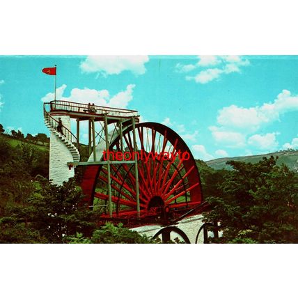 Laxey, Big Wheel, Isle Of Man, NPO RP? Postcard, 1960/70s
