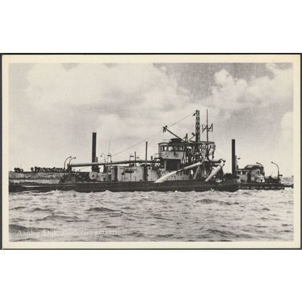 Aanleg Dijk Zuiderzeewerken, c.1950s - VTB Foto Briefkaart