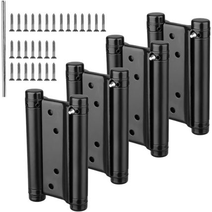 Stainless Steel Door Swing Hinge,4 Pack 4Inch Black Matte Self Closing Double Ac