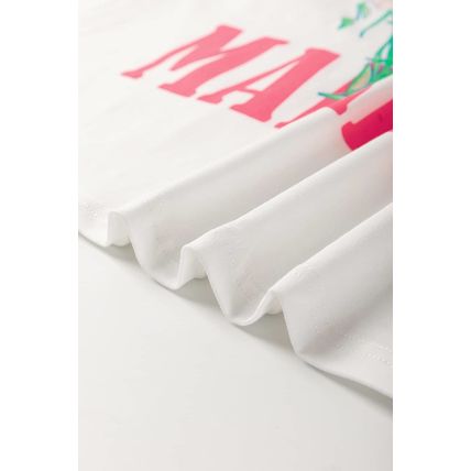 White FLOWER MARKET Graphic T Shirt