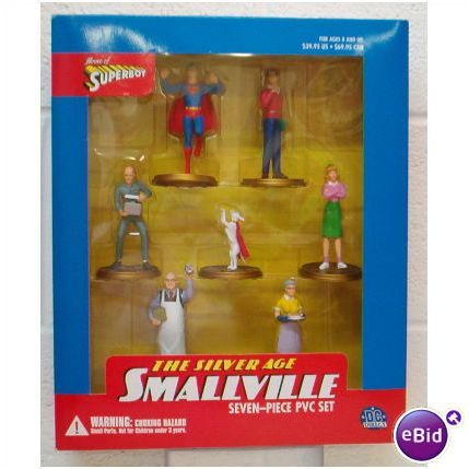 DC DIRECT THE SILVER AGE SMALLVILLE 7 piece PVC set