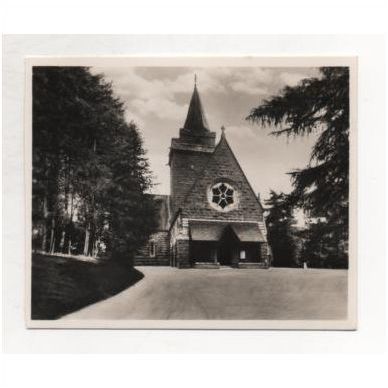 Crathie Church, Balmoral, Scotland. Vintage real photo snapshot