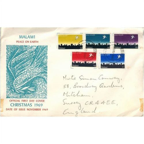 Malawi FDC 1969 - SG 339-343 - Christmas 1969 - Peace On Earth