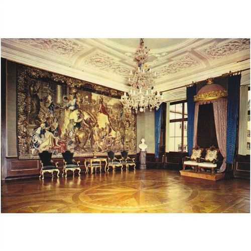 Colour Postcard - Throne Room Furstliches Residenzschloss Detmold Germany