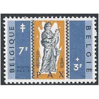 Mi 1173 (**): 7 Fr. + 3 Fr. Campaign Against Tuberculosis: Madonna of the Peace.