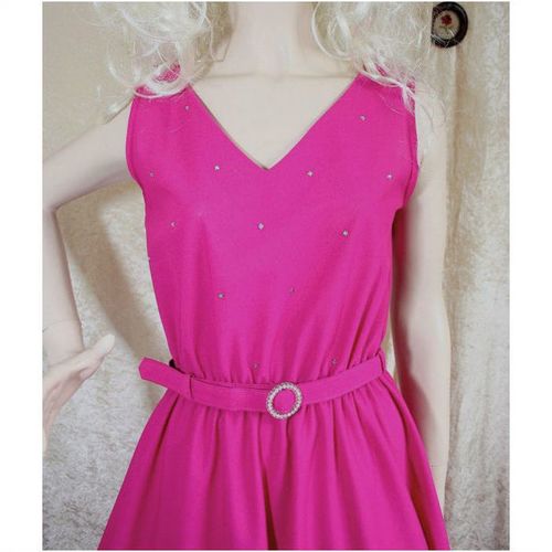 Vintage 1960 Designer Diamonte Party Evening Dress Size 12 New without Tag