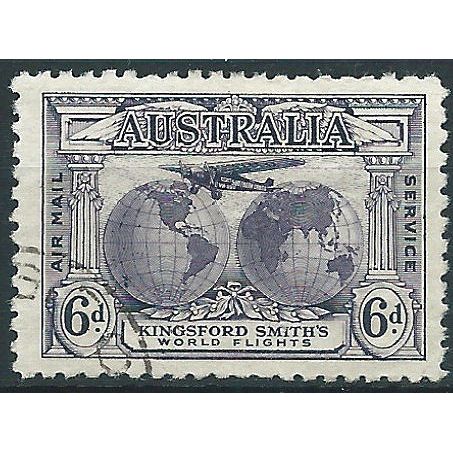 Australia 1931 SG123 6d Violet Fine Used . . ..