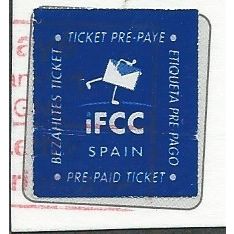 ESP (S/A) 'iFCC - PRE PAID TICKET'LABEL FINE USED (EBID48-974)