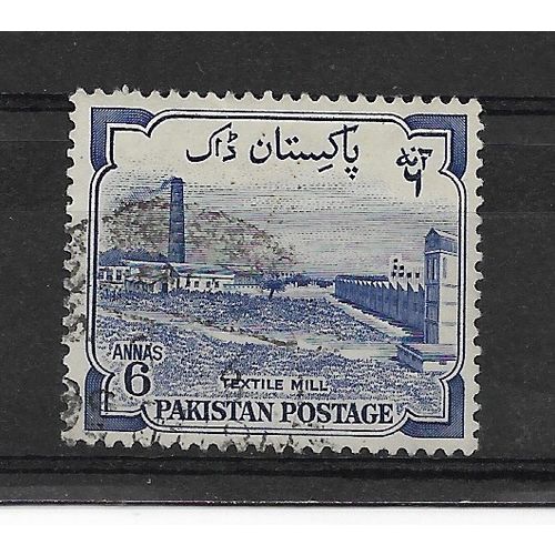 Pakistan.SG74 6a Textile Mill,West Pakistan.Fine Used.Aug19a