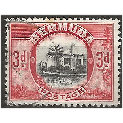 Bermuda 1936 SG103 3d Black & Scarlet Fine Used . ..