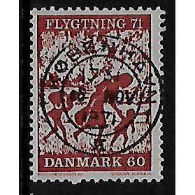 DENMARK 1971 REFUGEES 60 ORE BROWN RED SG 528 FINE USED
