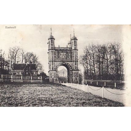 Eastwell Church Antique Postcard + 1907 Croydon Surrey Postmark