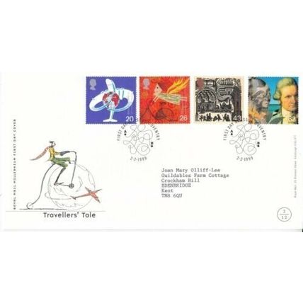 GB 1999 Travellers Tale FDC Coventry special cancel typed with enclosure VGC