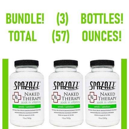 BUNDLE! (3) Bottles Spazazz RX Naked Therapy Crystals 57oz! FREE Ship!