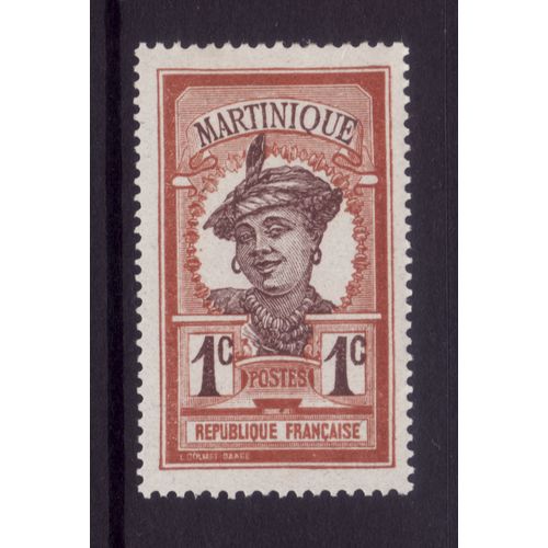 MARTINIQUE 1908 SG62 1c RED BROWN M / MINT #4